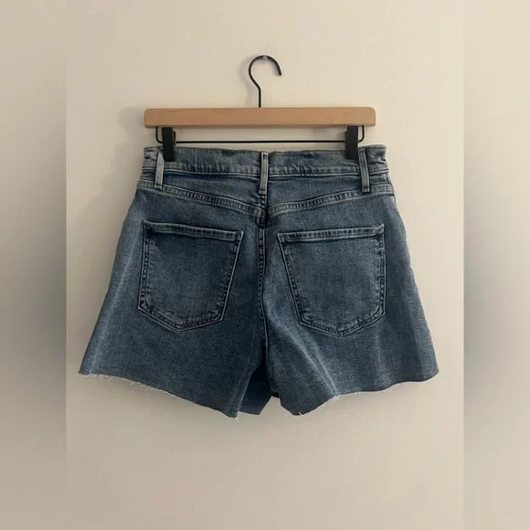 Express Mom Shorts Super High Rise Denim Shortie Women’s Size 8 - Picture 4 of 6